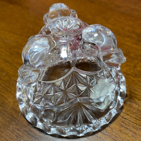 Vintage Hofbauer 1982 Lead Crystal Byrdes 3 footed Bird Sawtooth Trinket Dish - Picture 6 of 10